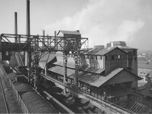 Kohleverladung am Gaswerk um 1932 | Foto: Stadtwerke Bielefeld