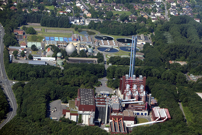 Luftaufnahme der MVA in Bielefeld Heepen.